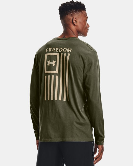 Men's UA Freedom Flag Long Sleeve, Green, pdpMainDesktop image number 1
